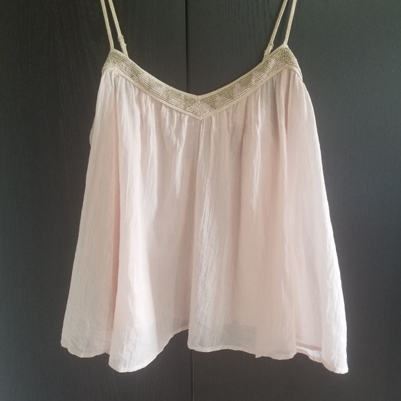 AE guazey baby pink beaded crop tank - Picture 2 of 5